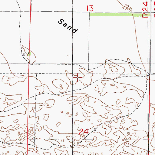 Topographic Map of Sand Valley, NE