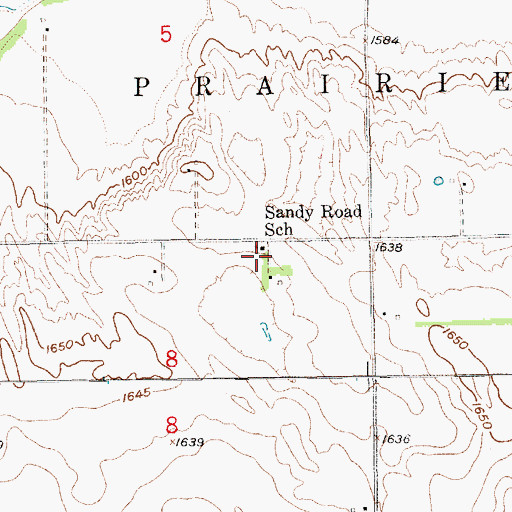 Topographic Map of Sandy Road School (historical), NE