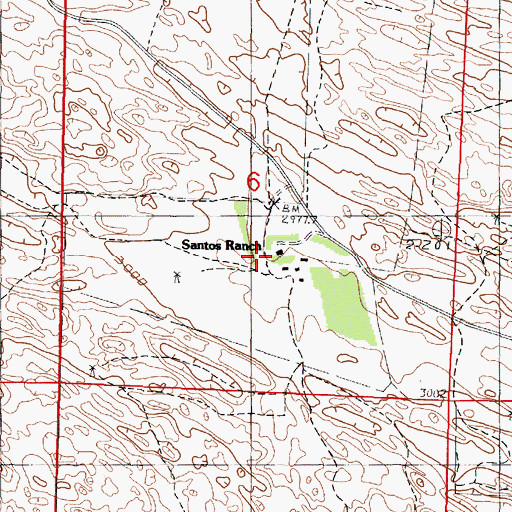 Topographic Map of Santos Ranch, NE