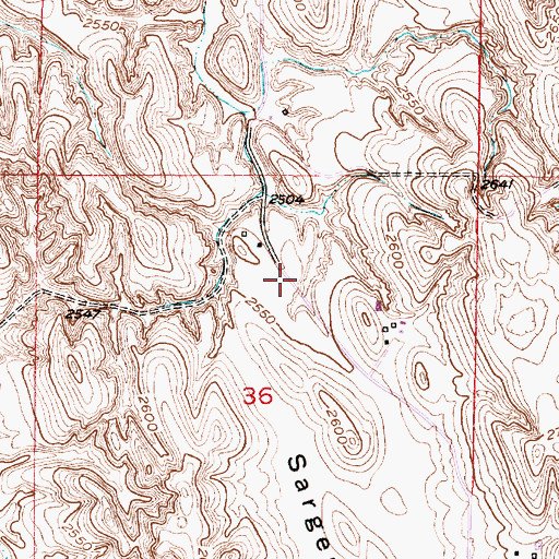 Topographic Map of Sargent Valley, NE