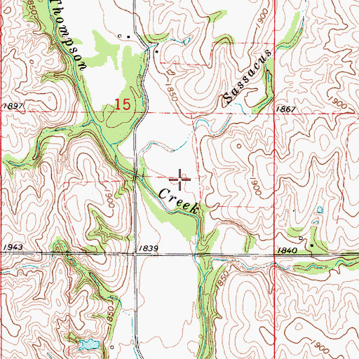 Topographic Map of Sassacus Creek, NE