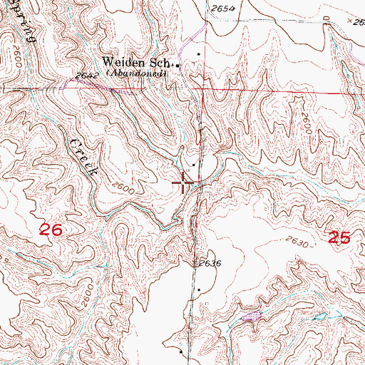 Topographic Map of Saunders Canyon, NE