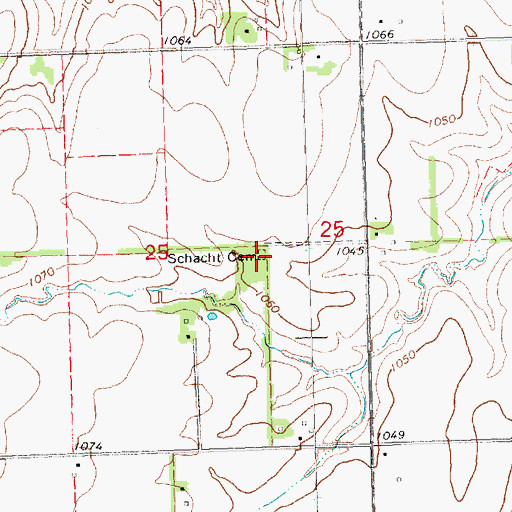 Topographic Map of Schacht Cemetery, NE