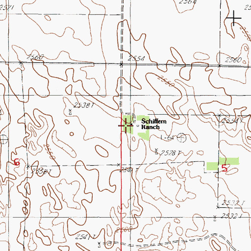 Topographic Map of Schiffern Ranch, NE