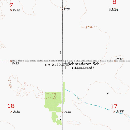 Topographic Map of Schmaderer School, NE