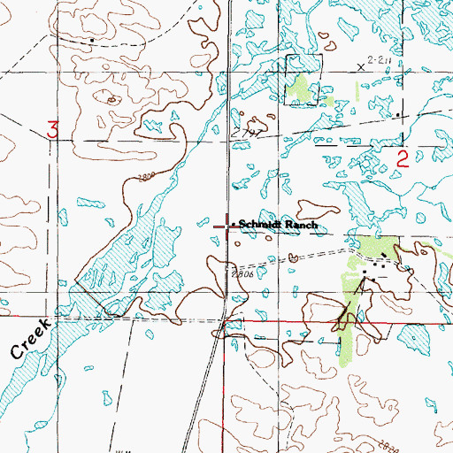 Topographic Map of Schmidt Ranch, NE