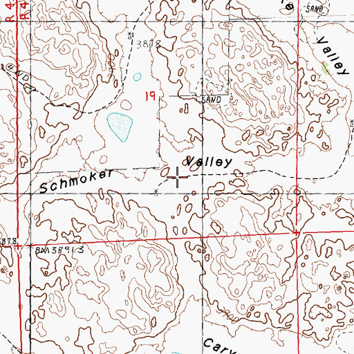 Topographic Map of Schmoker Valley, NE