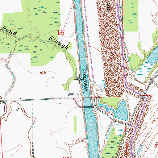 Topographic Map of Wyles Pond Slough, AR