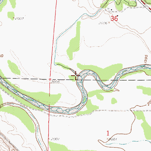 Topographic Map of School Creek, NE