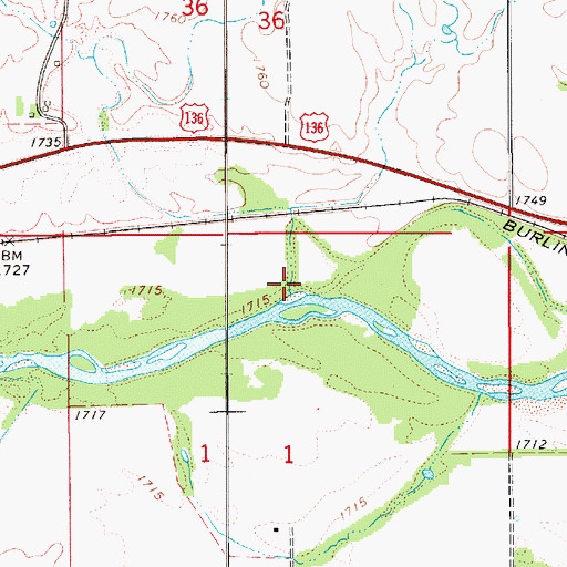 Topographic Map of School Creek, NE