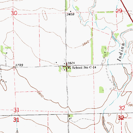 Topographic Map of School No C-14, NE