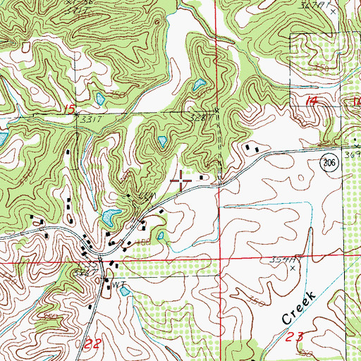 Topographic Map of Yarbo Cemetery, AR