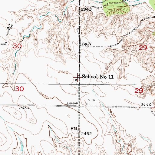 Topographic Map of School Number 11, NE