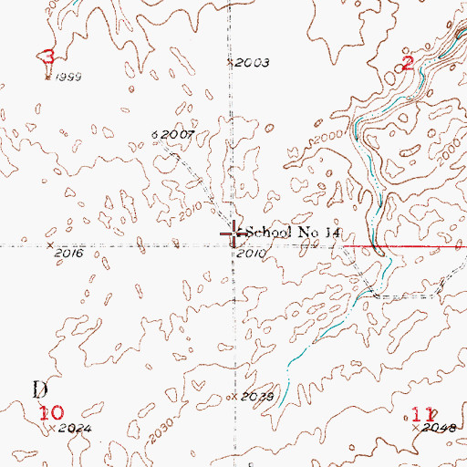 Topographic Map of School Number 14, NE