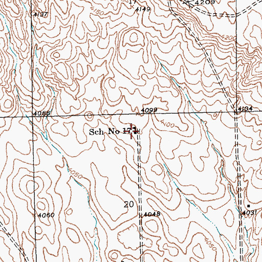 Topographic Map of School Number 17, NE