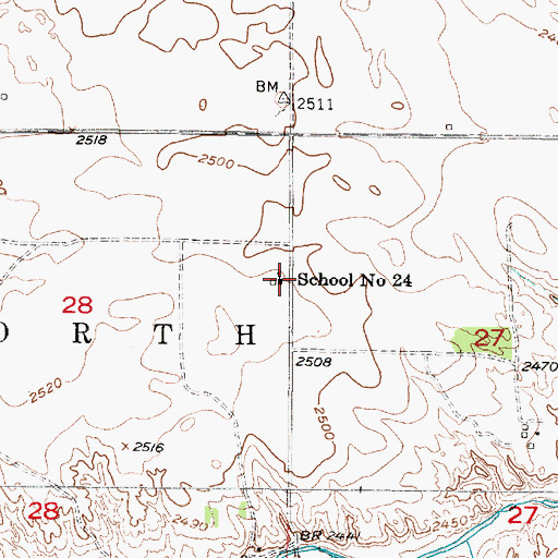 Topographic Map of School Number 24, NE