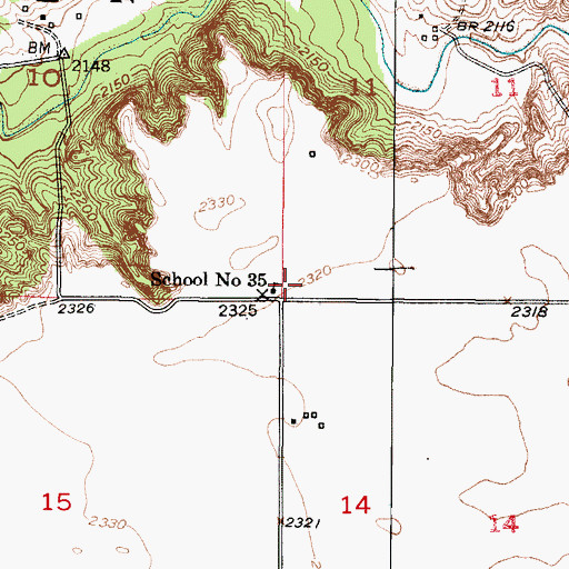 Topographic Map of School Number 35, NE