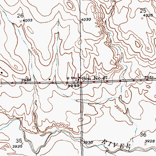 Topographic Map of School Number 47, NE
