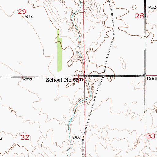 Topographic Map of School Number 68, NE