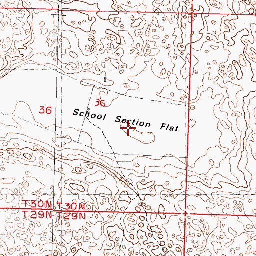 Topographic Map of School Section Flat, NE