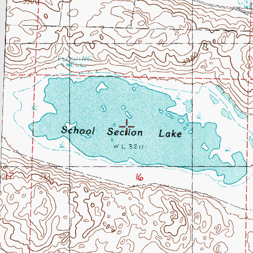 Topographic Map of School Section Lake, NE