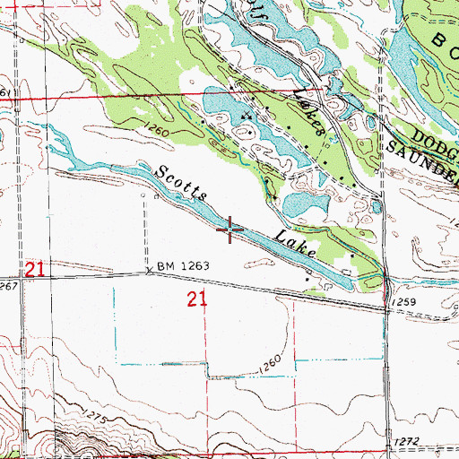 Topographic Map of Scotts Lake, NE