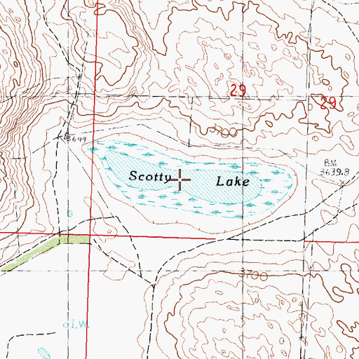 Topographic Map of Scotty Lake, NE