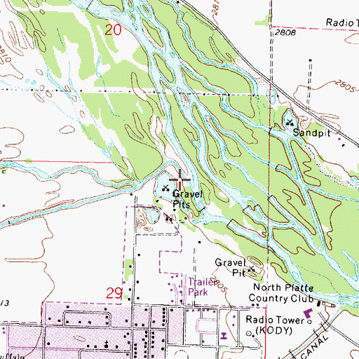 Topographic Map of Scout Creek, NE