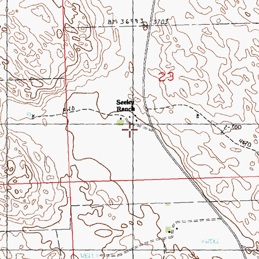Topographic Map of Seeley Ranch, NE