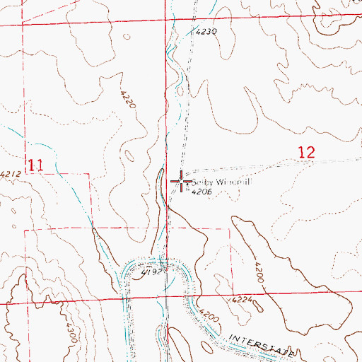 Topographic Map of Selby Windmill, NE