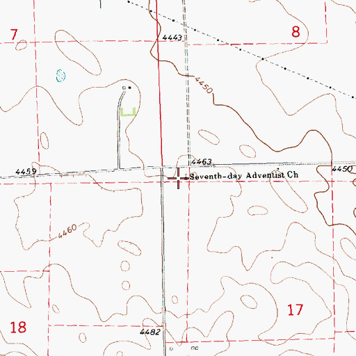 Topographic Map of Seventh Day Adventist Church, NE