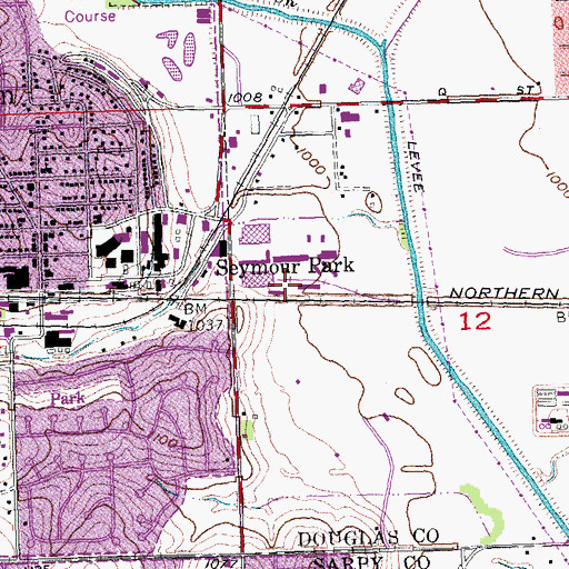 Topographic Map of Seymour L Smith Park, NE