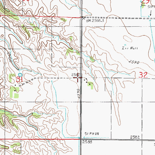 Topographic Map of Shaw Ranch, NE