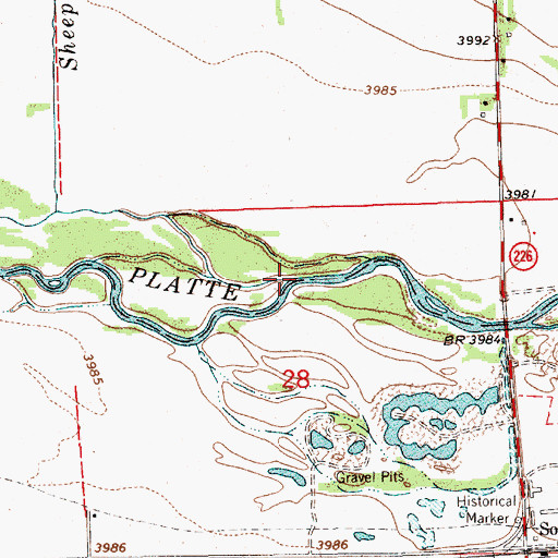 Topographic Map of Sheep Creek, NE