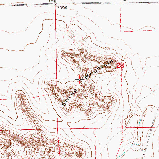Topographic Map of Sheep Mountain, NE