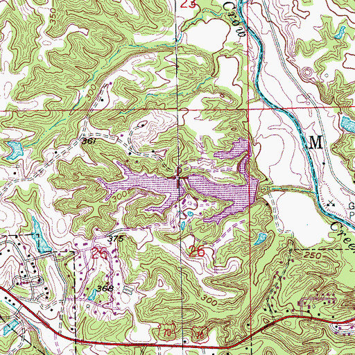 Topographic Map of Forest Lake Number 3 Dam, AR
