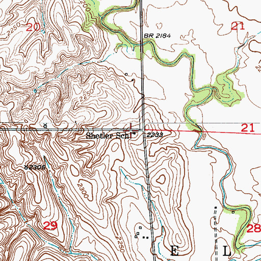 Topographic Map of Sheltler School (historical), NE