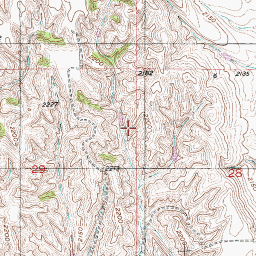 Topographic Map of Shelton Cemetery, NE