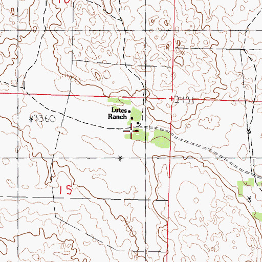 Topographic Map of Lutes Ranch, NE