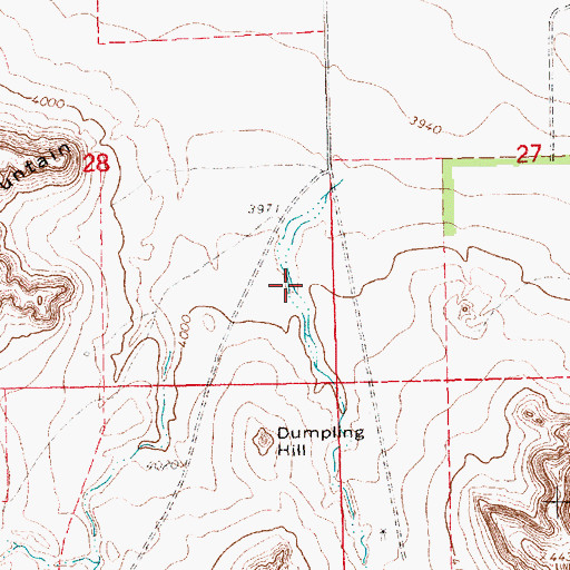 Topographic Map of Shobar Canyon, NE