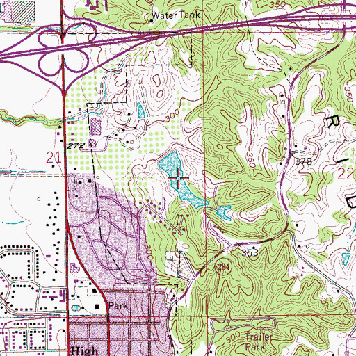 Topographic Map of Hickey Lake, AR