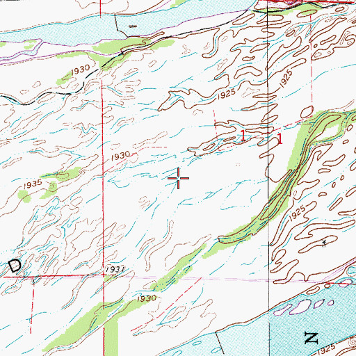 Topographic Map of Shoemaker Island, NE