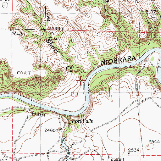 Topographic Map of Short Creek, NE