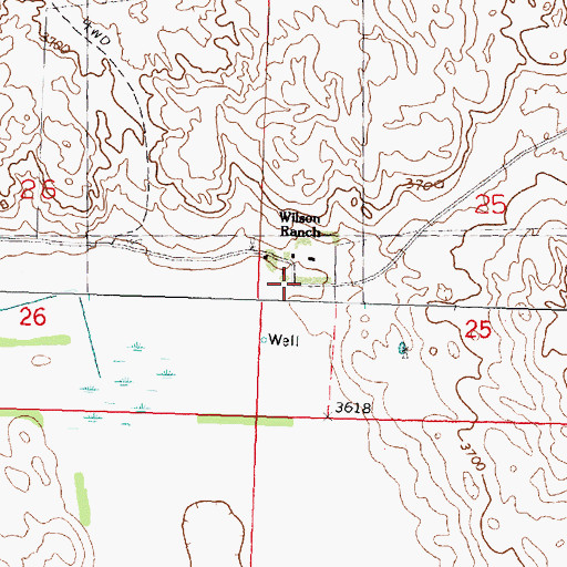 Topographic Map of Wilson Ranch, NE