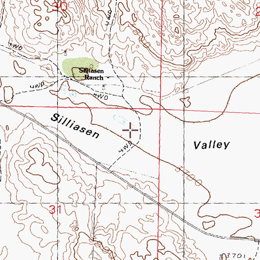 Topographic Map of Silliasen Valley, NE