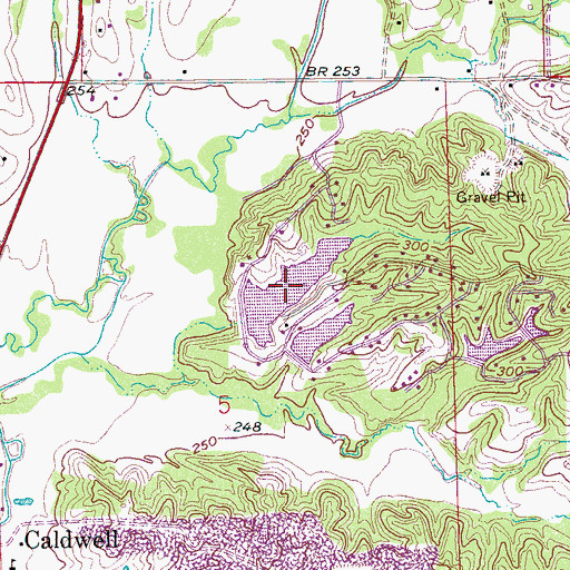 Topographic Map of Telico Lake, AR