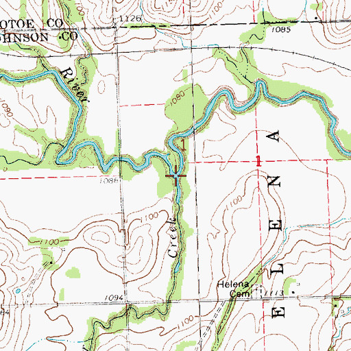 Topographic Map of Silver Creek, NE