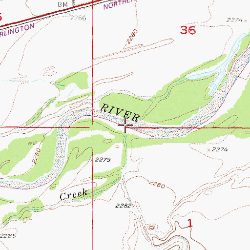 Topographic Map of Silver Creek, NE