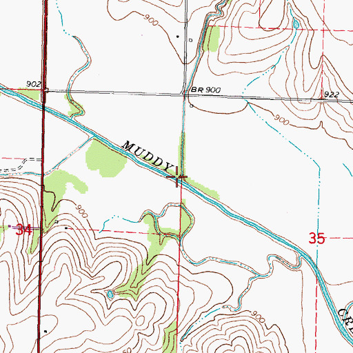 Topographic Map of Silver Creek, NE