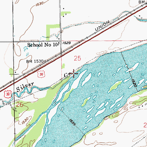 Topographic Map of Silver Creek, NE